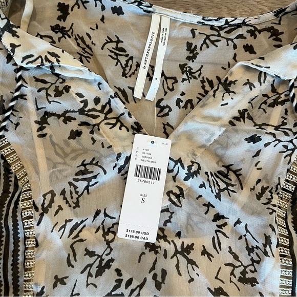 NWT Anthropologie Size Small Cadence Tiered Midi Dress Boho Long Puff Sleeve - Picture 4 of 6